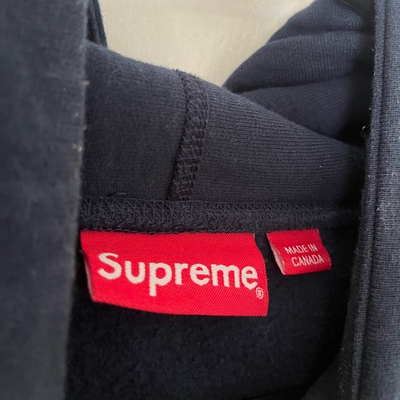 Supreme College Arc Logo Hoodie - Navy Blue - Picture 3 of 4